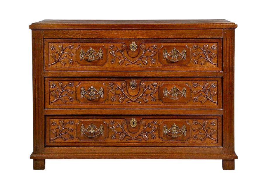 Commode de l'époque Louis XVI travail liégeois